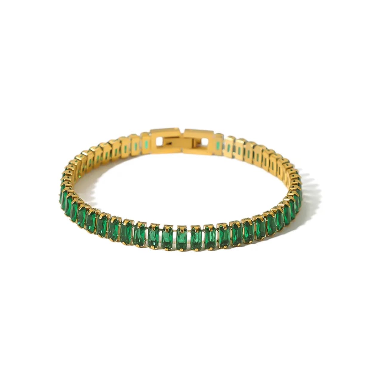 Emerald Baguette Tennis Bracelet