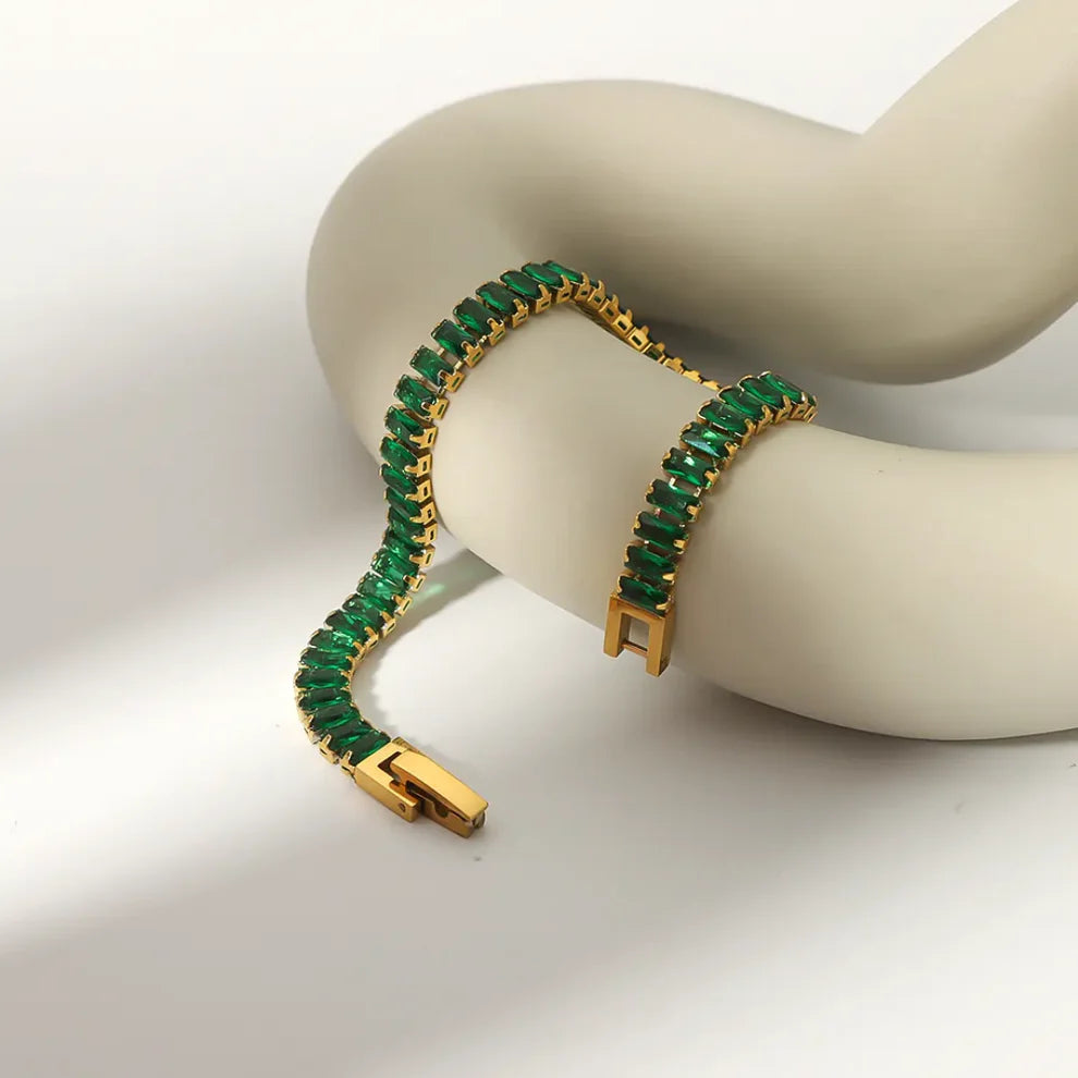 Emerald Baguette Tennis Bracelet