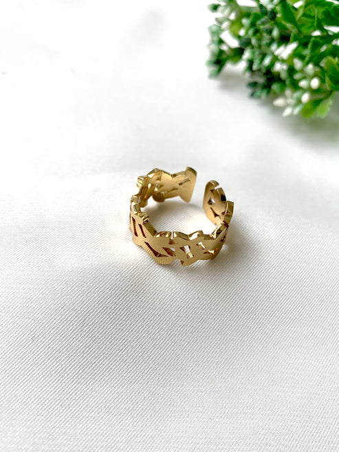 Golden Leaf Ring