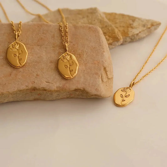 Golden Rose Necklace