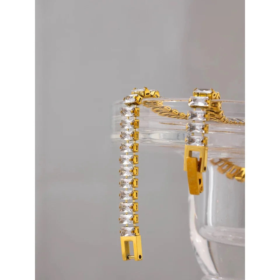 Golden Tennis Bracelet